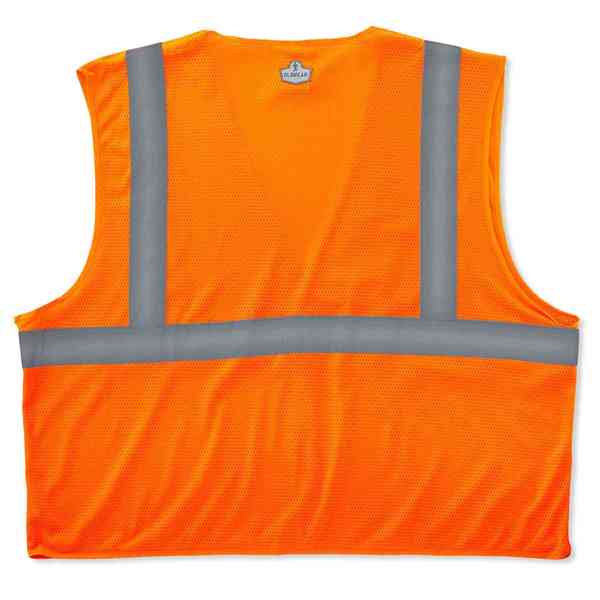 Economy Mesh Vest, Orange, S/M