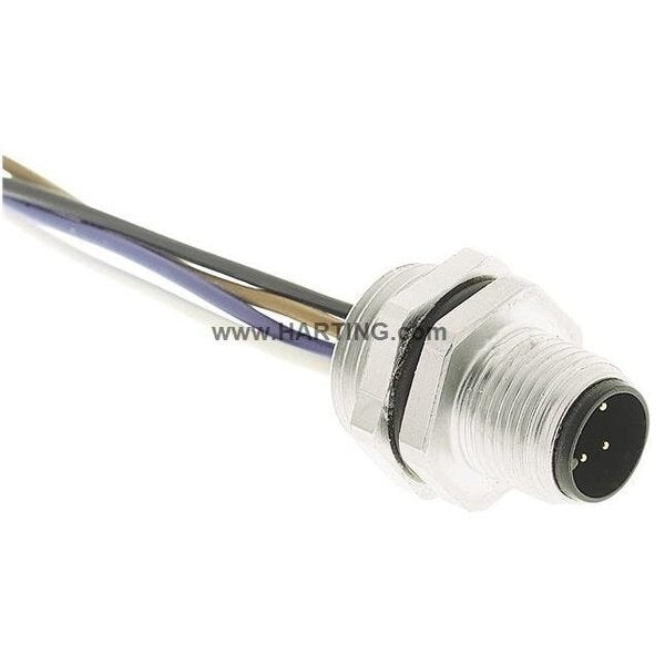 M12 Circular Connector, 4 Poles, 4 A
