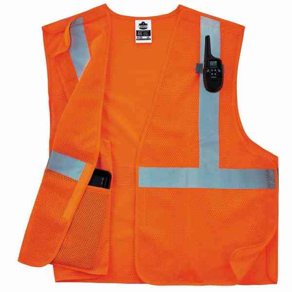 Econo Breakaway Mesh Vest, Orange, L/XL