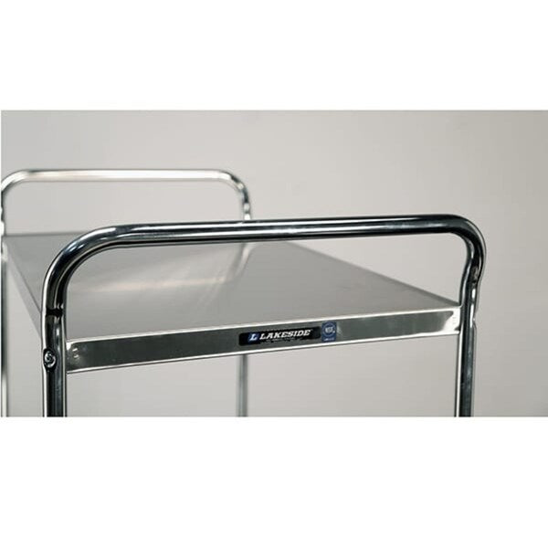 Tubular Frame Stainless Steel 2-Shelf Cart;500 lb Capacity, 15-1/2