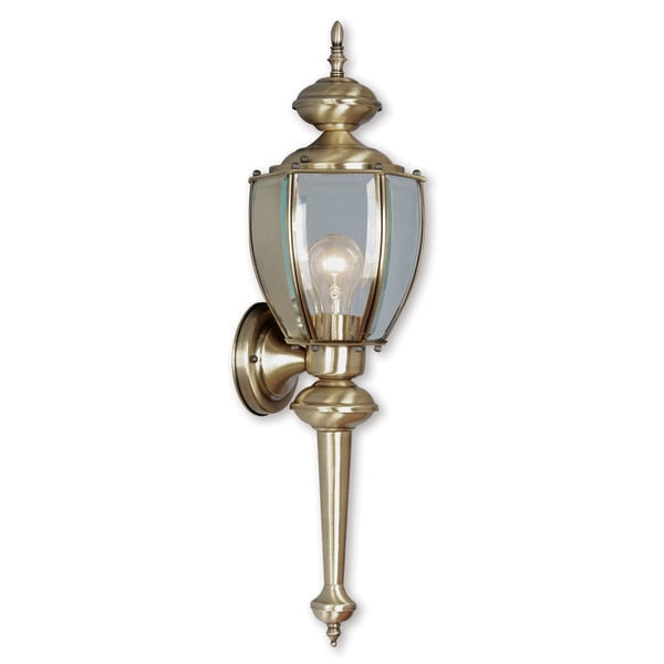 Outdoor Basics 1 Light Antique Brass Outdoor Wall Lantern