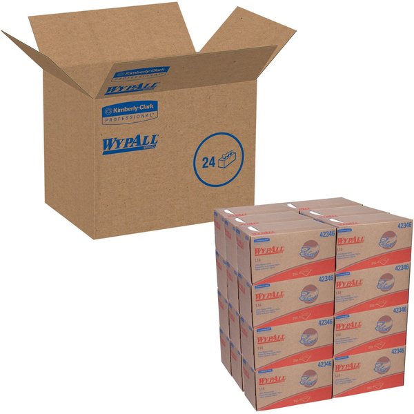 Dry Wipe, White, Box, Paper, 24 PK, 250 Wipes