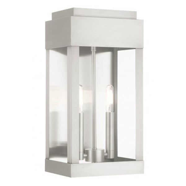 Brushed NickelOutdoor Wall Lantern, 2 Lig