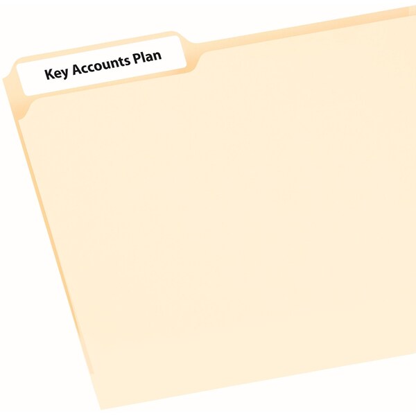 AveryÂ® EcoFriendly White File Folder Labels 45366, 2/3
