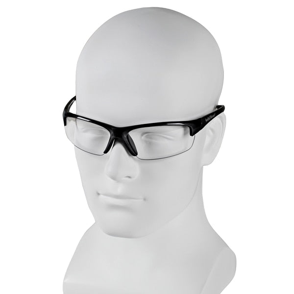 Safety Glasses, Wraparound Clear Polycarbonate Lens, Anti-Fog, Scratch-Resistant