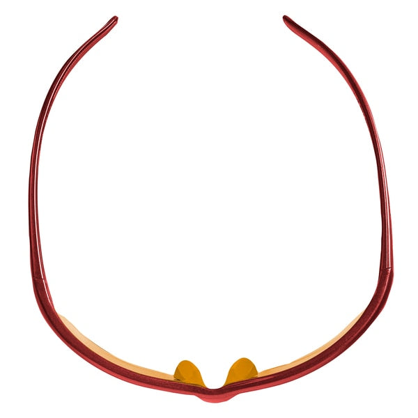 Safety Glasses, Wraparound Amber Polycarbonate Lens, Scratch-Resistant