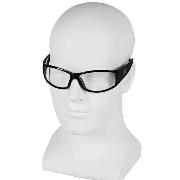 Safety Glasses, Wraparound Clear Polycarbonate Lens, Anti-Fog, Scratch-Resistant