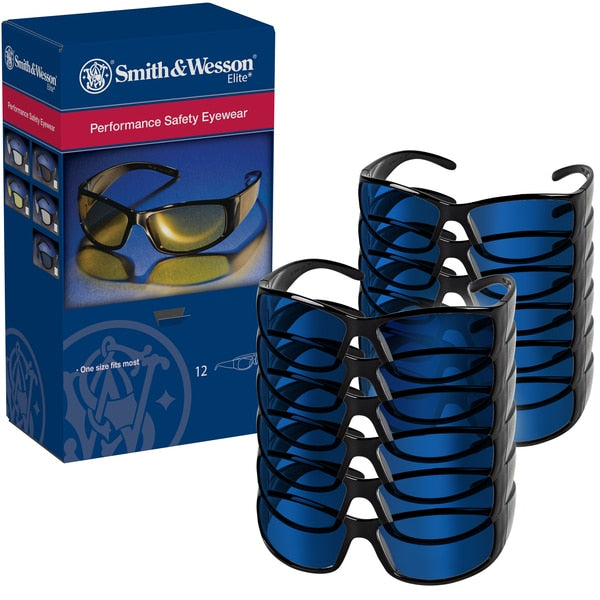 Safety Glasses, Wraparound Blue Mirror Polycarbonate Lens, Scratch-Resistant
