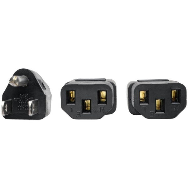 Power Cord, 5-15P to C13, Y Splitter, 6ft