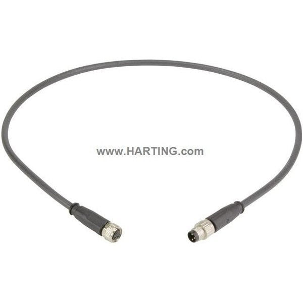 Cordset, 5 m Cable, PUR, Black