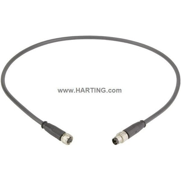 Cordset, 0.5 m Cable, PUR, Black