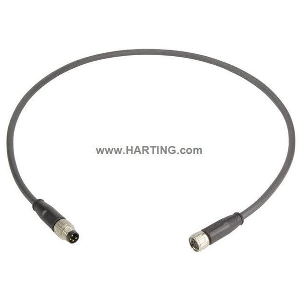 Cordset, 5 m Cable, PUR, Black