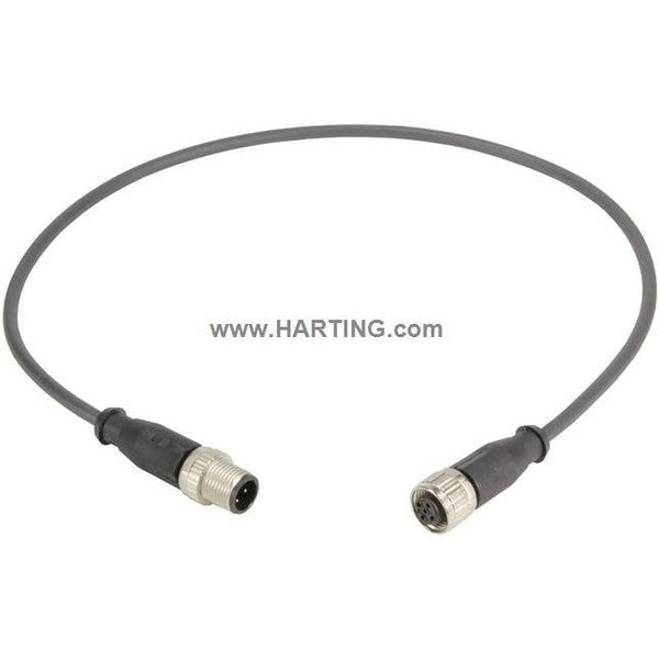 Cordset, 0.5 m Cable, PUR, Black