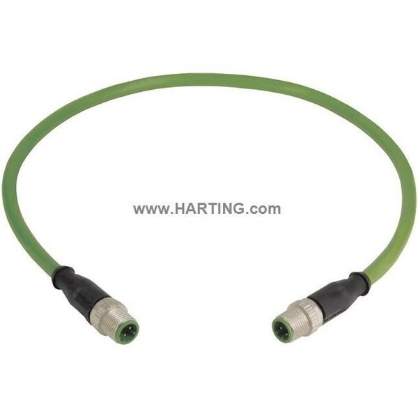 Cordset, 1m, Green, 22 AWG