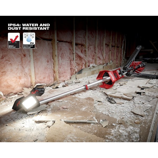 Cordless Tripod Light, M18 Battery, Rocket Series, 84 in Max Height, 6,000 Lumens, 10 Hour Run Time