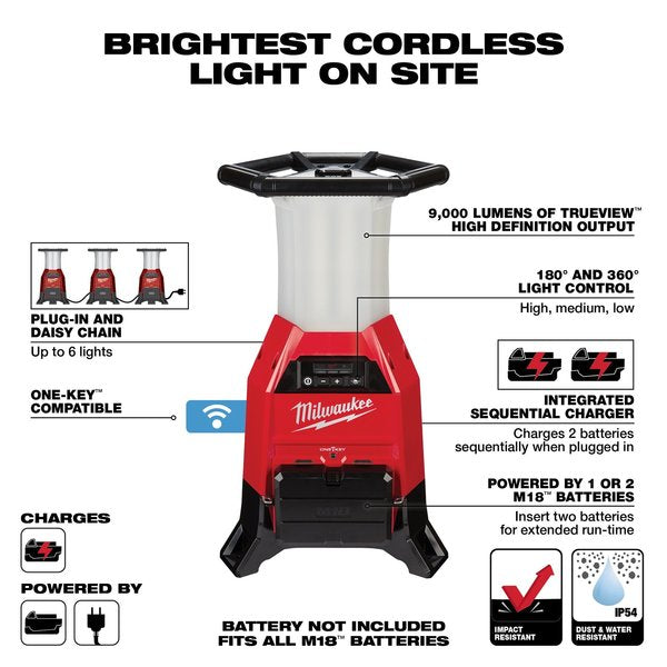 M18 RADIUS Site Light/Charger w/ ONE-KEY