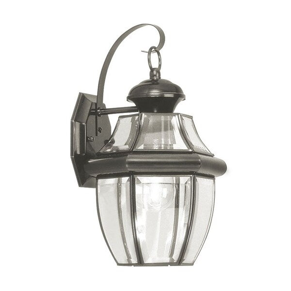 Monterey 1 Light Black Outdoor Wall Lantern