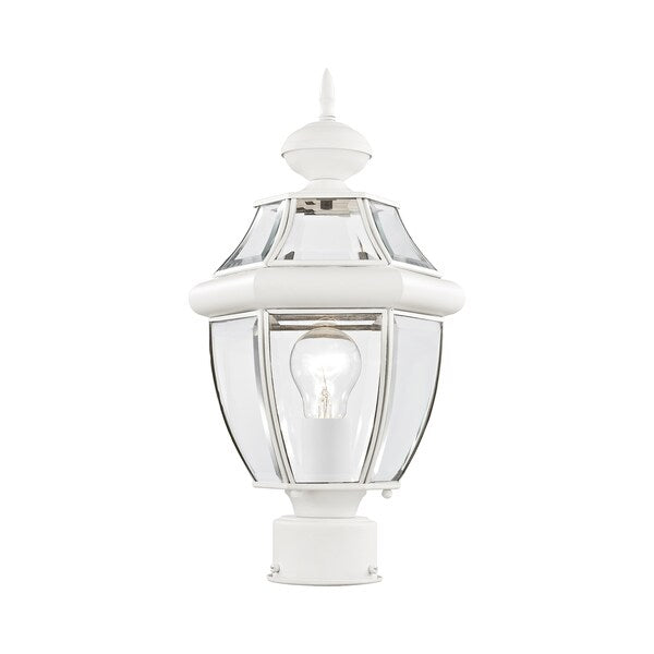Monterey 1 Light White Outdoor Post Top Lantern