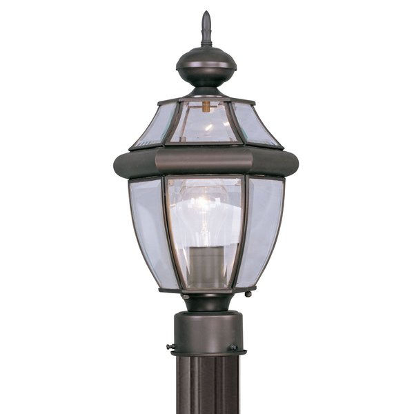 Monterey 1 Light Bronze Outdoor Post Top Lantern