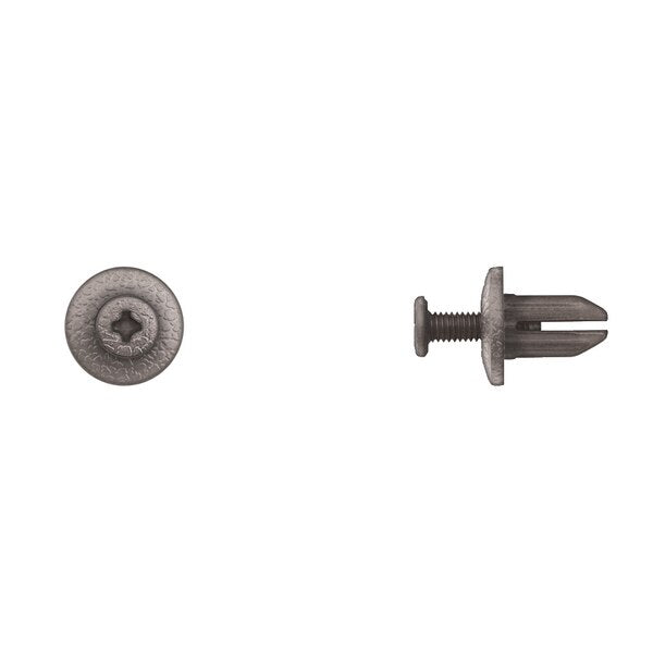 Blk Nyln Phllp Screw Ret 7mm Square Hole 13mm Stem L PK5
