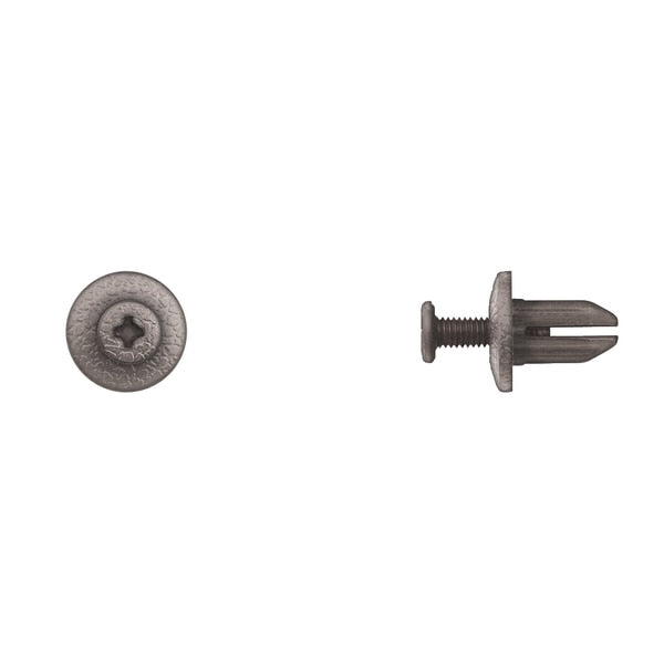Blk Nyln Phllp Screw Ret 7mm Square Hole 13mm Stem L PK25