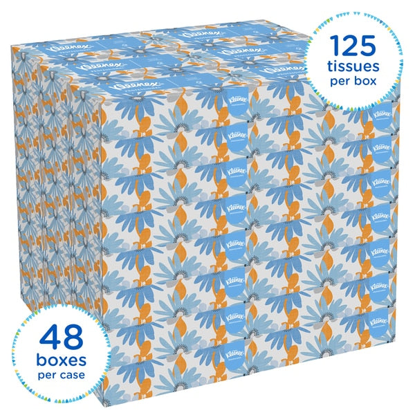 Kleenex 2 Ply Facial Tissue, 125 Sheets
