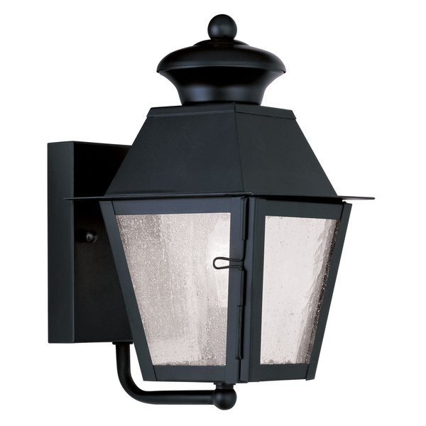 Mansfield 1 Light Black Outdoor Wall Lan