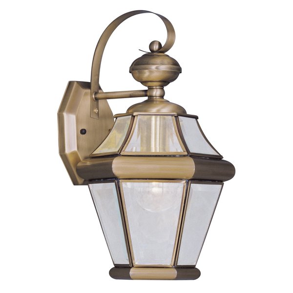 Georgetown 1 Light Antique Brass Outdoor Wall Lantern