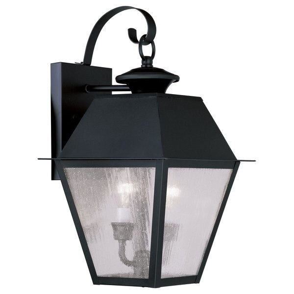 Mansfield 2 Light Black Outdoor Wall Lan