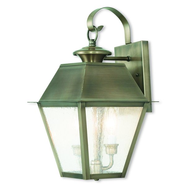 Mansfield 3 Light Vintage Pewter Outdoor Wall Lantern