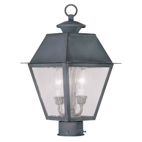 Mansfield 2 Light Charcoal Outdoor Post Top Lantern