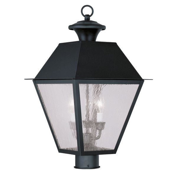 Mansfield 3 Light Black Outdoor Post Top