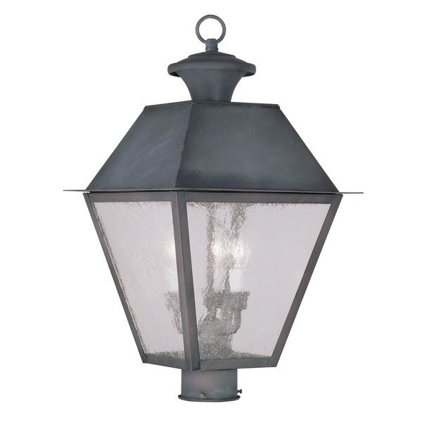 Mansfield 3 Light Charcoal Outdoor Post