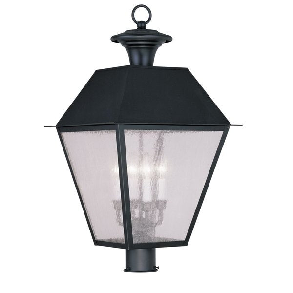 Mansfield 4 Light Black Outdoor Post Top Lantern