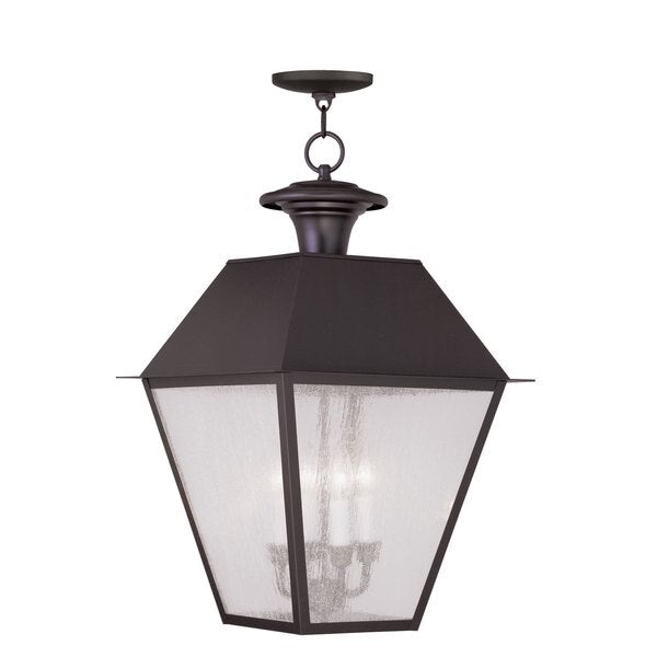 Mansfield 4 Light Bronze Outdoor Pendant