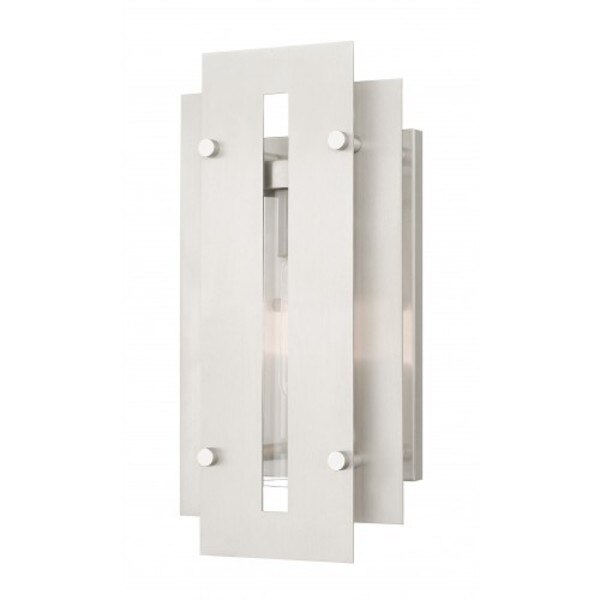 Brushed Nickel Accents Outdoor Wall Lant