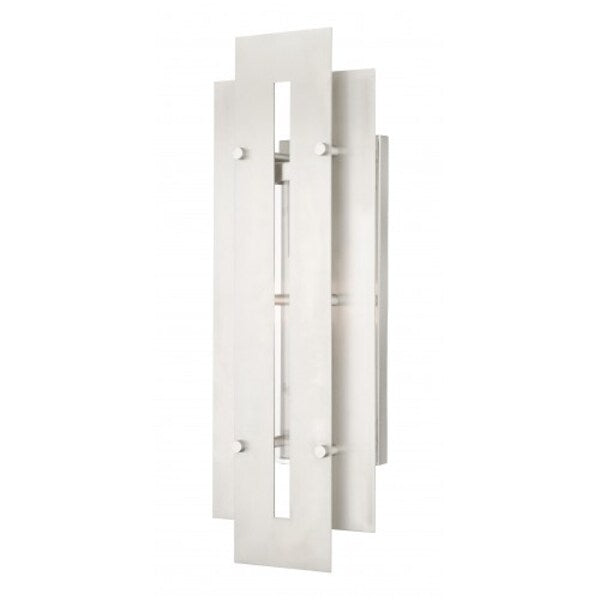 Brushed Nickel Accents Outdoor Wall Lant