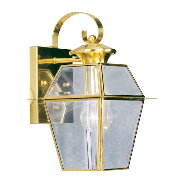 Westover 1 Light Polished Brass Outdoor Wall Lantern