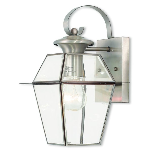Westover 1 Light Brushed Nickel Outdoor