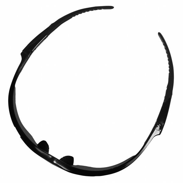 V30 Nemesis Safety Glasses, Mirror Coating, Scratch-Resistant, Black Half Frame, Smoke Lens