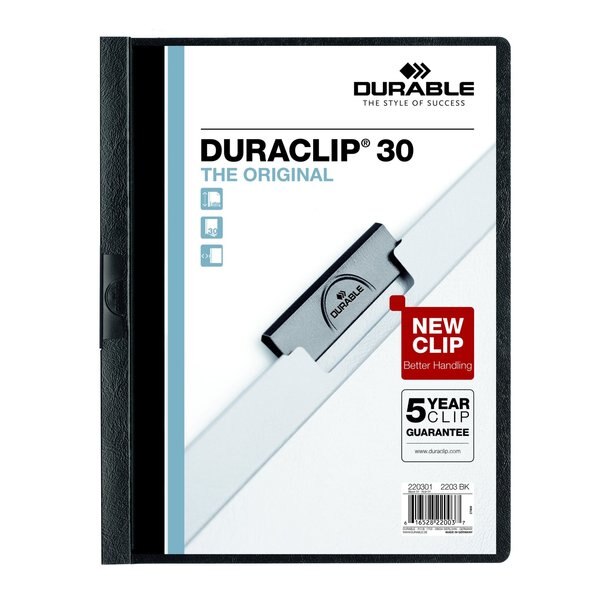 Report Cover, 30 Sh, Ltr, Black, PK25