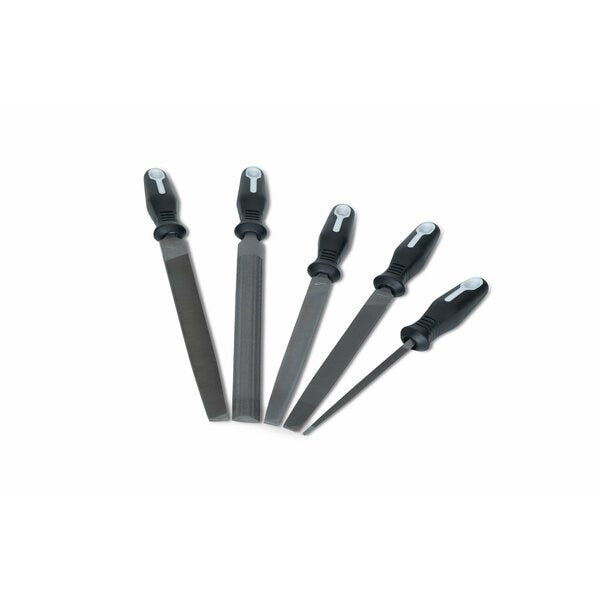 Machinists File Set, Ergonomic, 5 piece