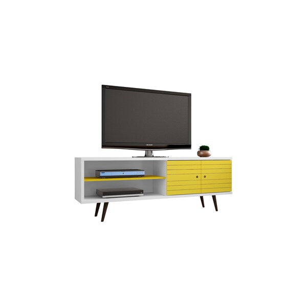 TV Stand, Mid Century, Yellow, 62.99