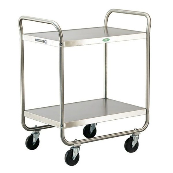 Tubular Frame Stainless Steel 2-Shelf Cart; 500 lb Capacity, 18