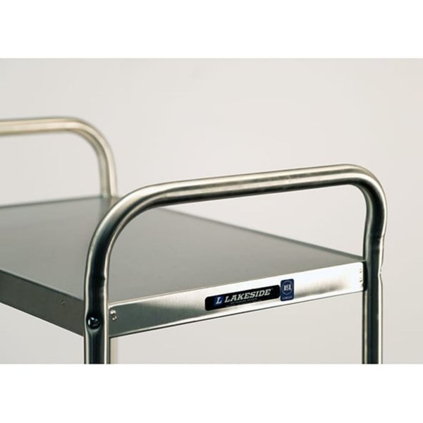 Tubular Frame Stainless Steel 2-Shelf Cart; 500 lb Capacity, 18