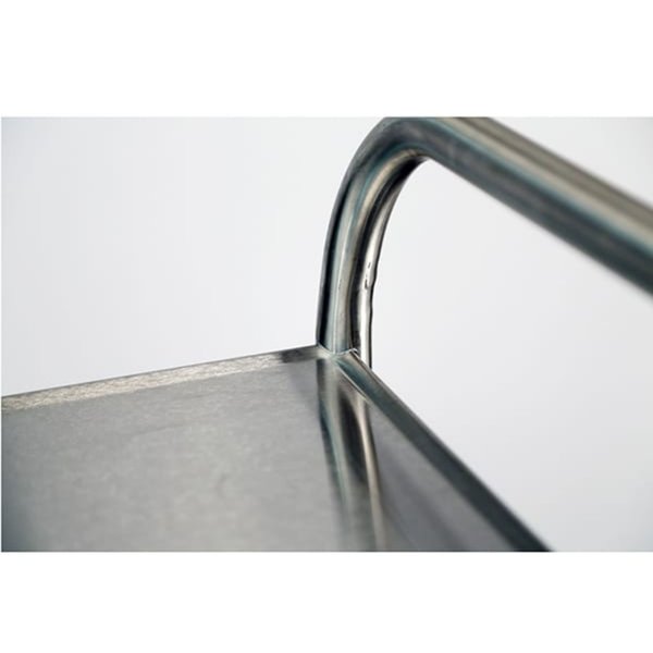 Tubular Frame Stainless Steel 2-Shelf Cart; 500 lb Capacity, 18