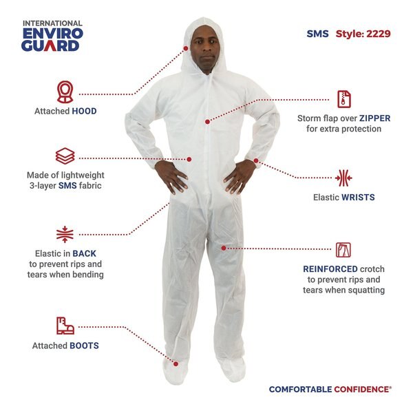 2XL, White, Zipper