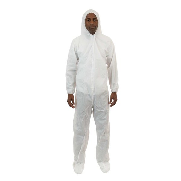 2XL, White, Zipper