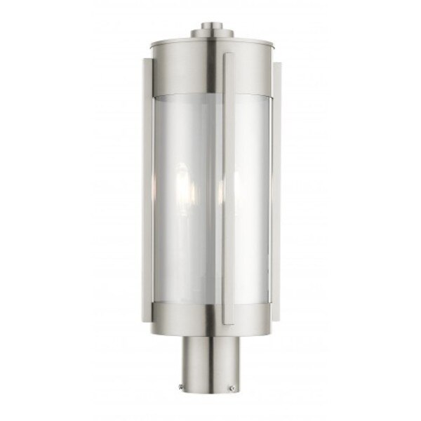 Brushed Nickel Outdoor Post Top Lantern,