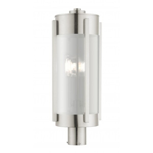 Brushed Nickel Outdoor Post Top Lantern,